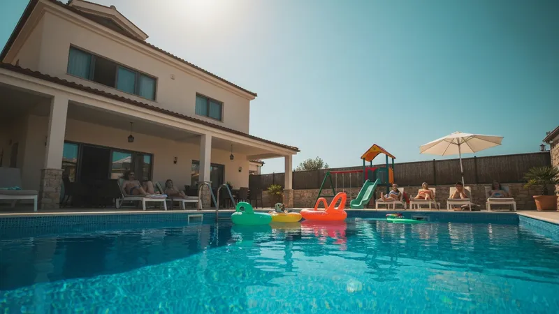 Luxury villa interior with modern amenities