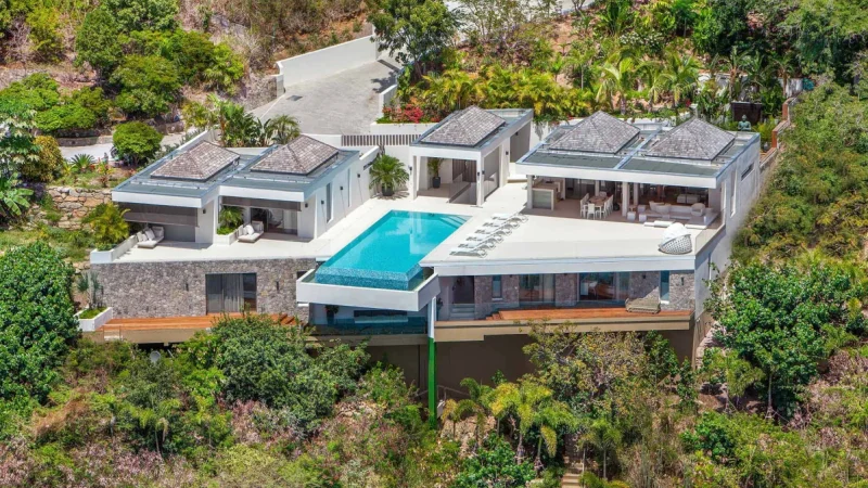 Beachfront villa rental with private beach access